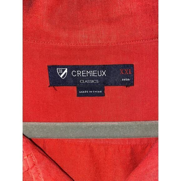 Daniel Cremieux Mens Coral Color Silk/Linen Blend Sport Shirt Sz XXL - Picture 3 of 6